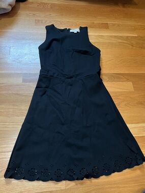 LOFT Black Mini A Line Dress
